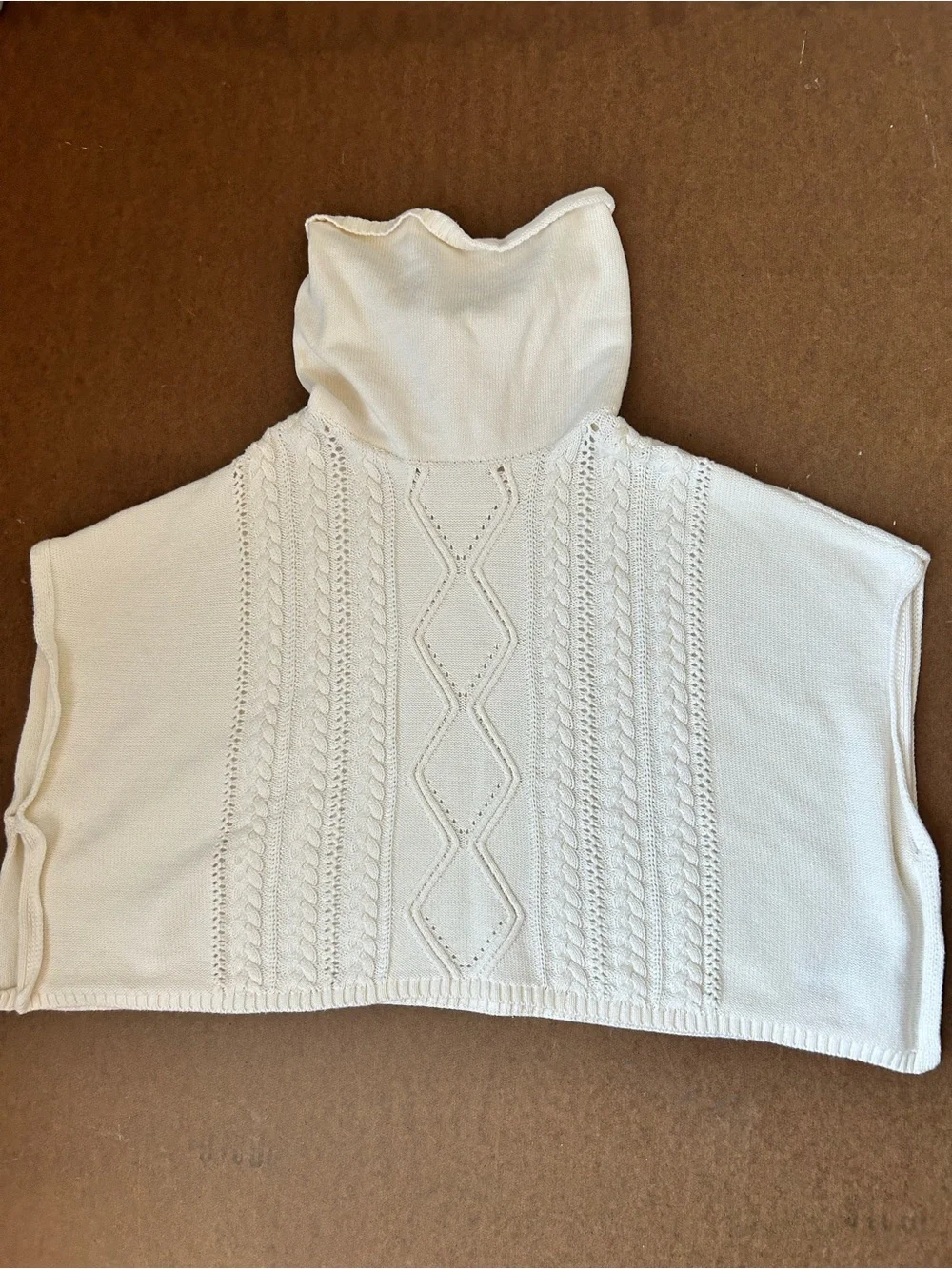 GAP Cream Cable Knit Sweater Poncho